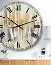 Silver and Yellow Birch Forest - Cottage Large Wall CLock