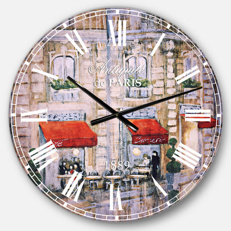 Love in Paris II - Romantic French Country Large Wall CLock
