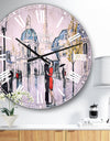 Love in Paris I - Romantic French Country Large Wall CLock