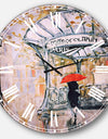 Love in Paris IV - Romantic French Country Large Wall CLock