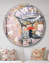 Love in Paris IV - Romantic French Country Large Wall CLock