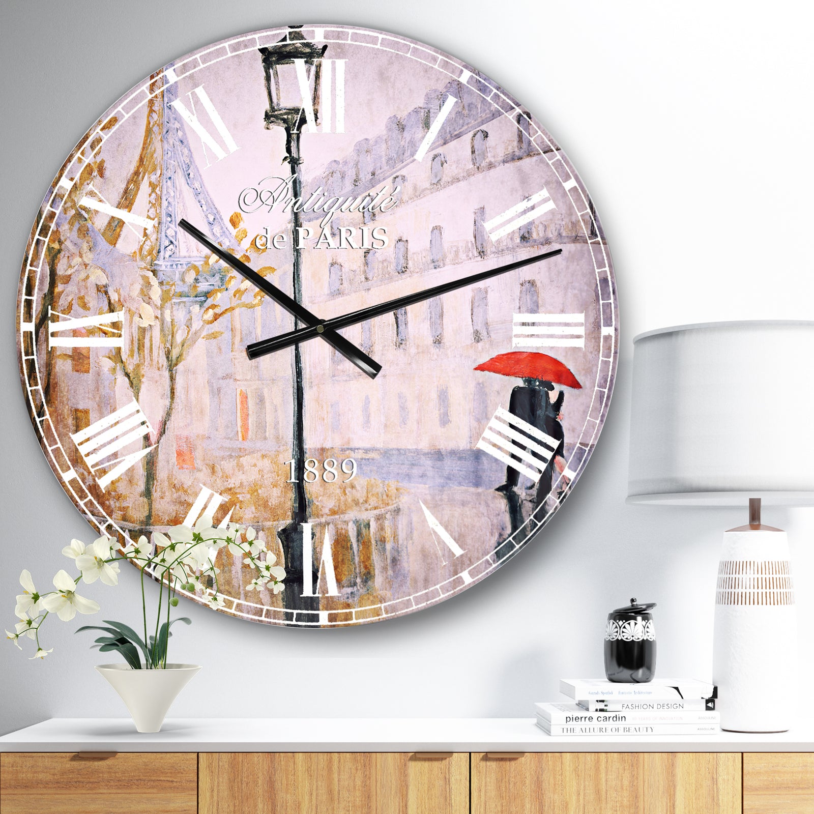 Love in Paris V - Romantic French Country Wall CLock