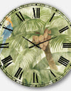 Tropical Canopy I Green - Traditional Large Wall CLock