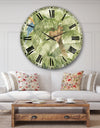 Tropical Canopy I Green - Traditional Large Wall CLock