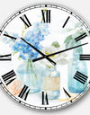 Cottage Florals II - Farmhouse Large Wall CLock