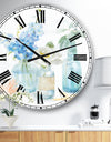 Cottage Florals II - Farmhouse Large Wall CLock