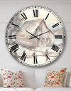 Farmhouse Barn Grey VII - Modern Farmhouse Large Wall CLock