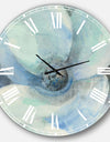 Watercolor Moonlight Magnolia II - Farmhouse Large Wall CLock