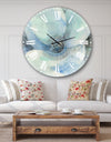 Watercolor Moonlight Magnolia II - Farmhouse Large Wall CLock