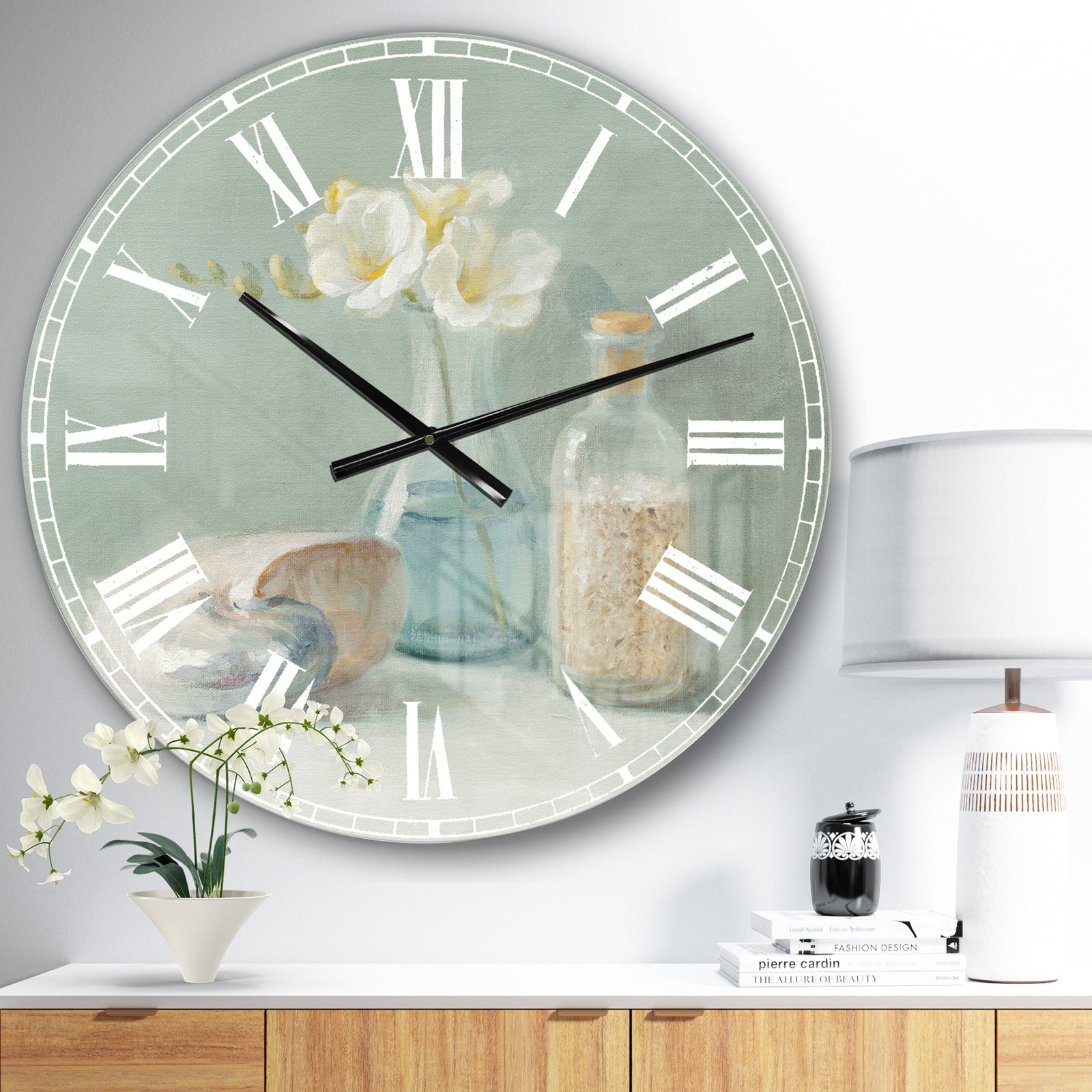 Pastel Bath II - Nautical & Beach Wall CLock