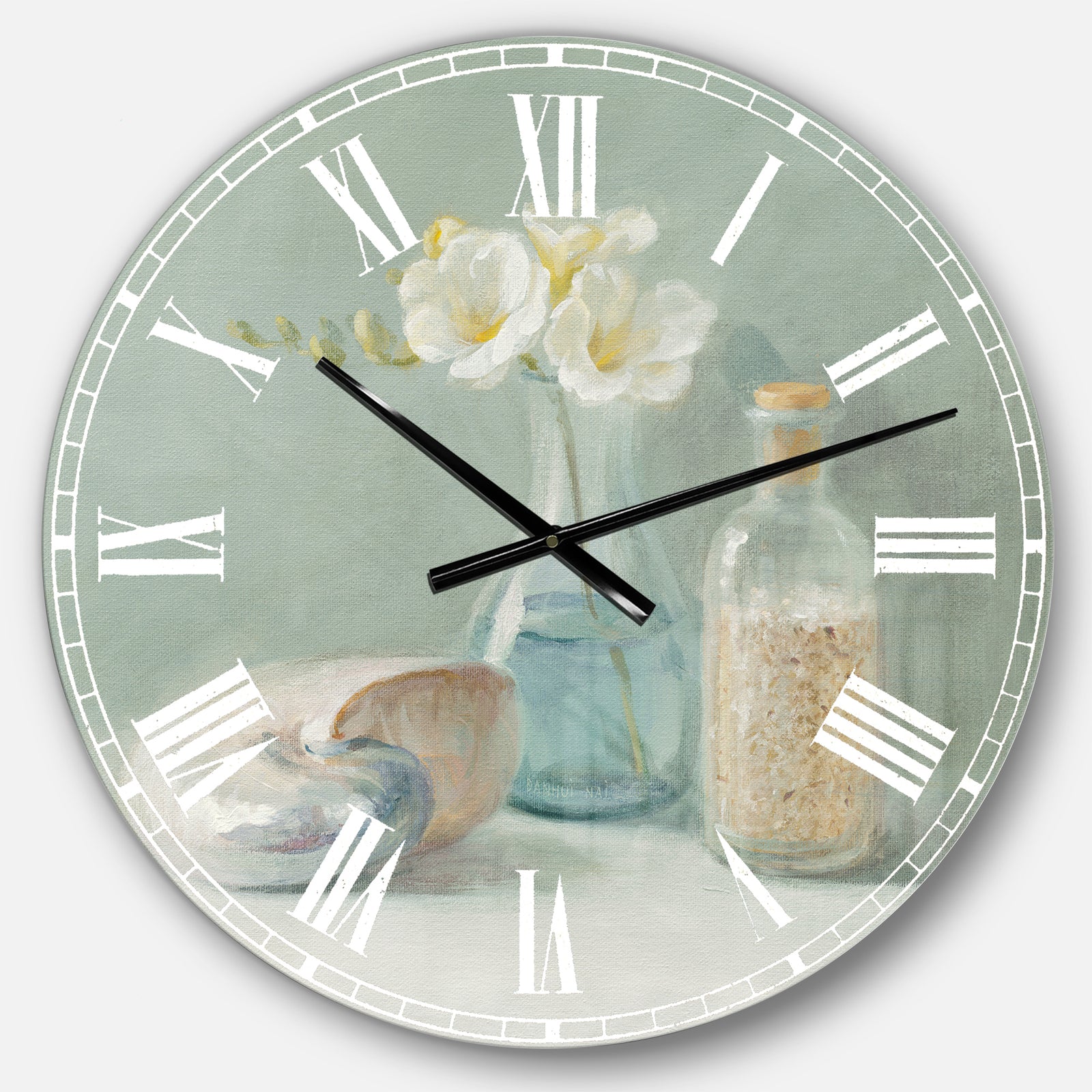 Pastel Bath II - Nautical & Beach Wall CLock