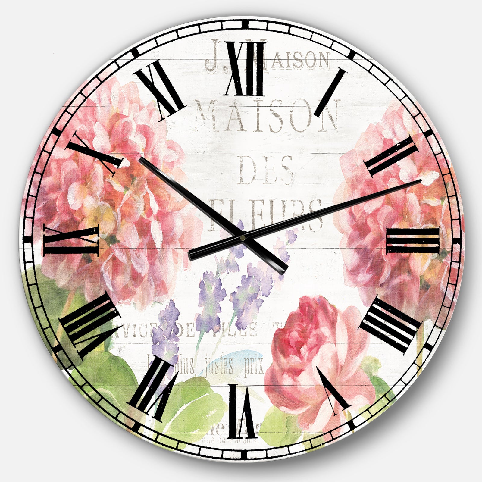 Maison Des Fleurs II - Farmhouse Large Wall CLock