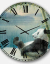 Panda after a long day - Traditional Large Wall CLock