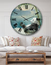 Panda after a long day - Traditional Large Wall CLock