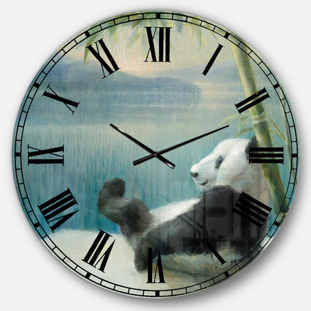 Panda after a long day - Traditional Large Wall CLock
