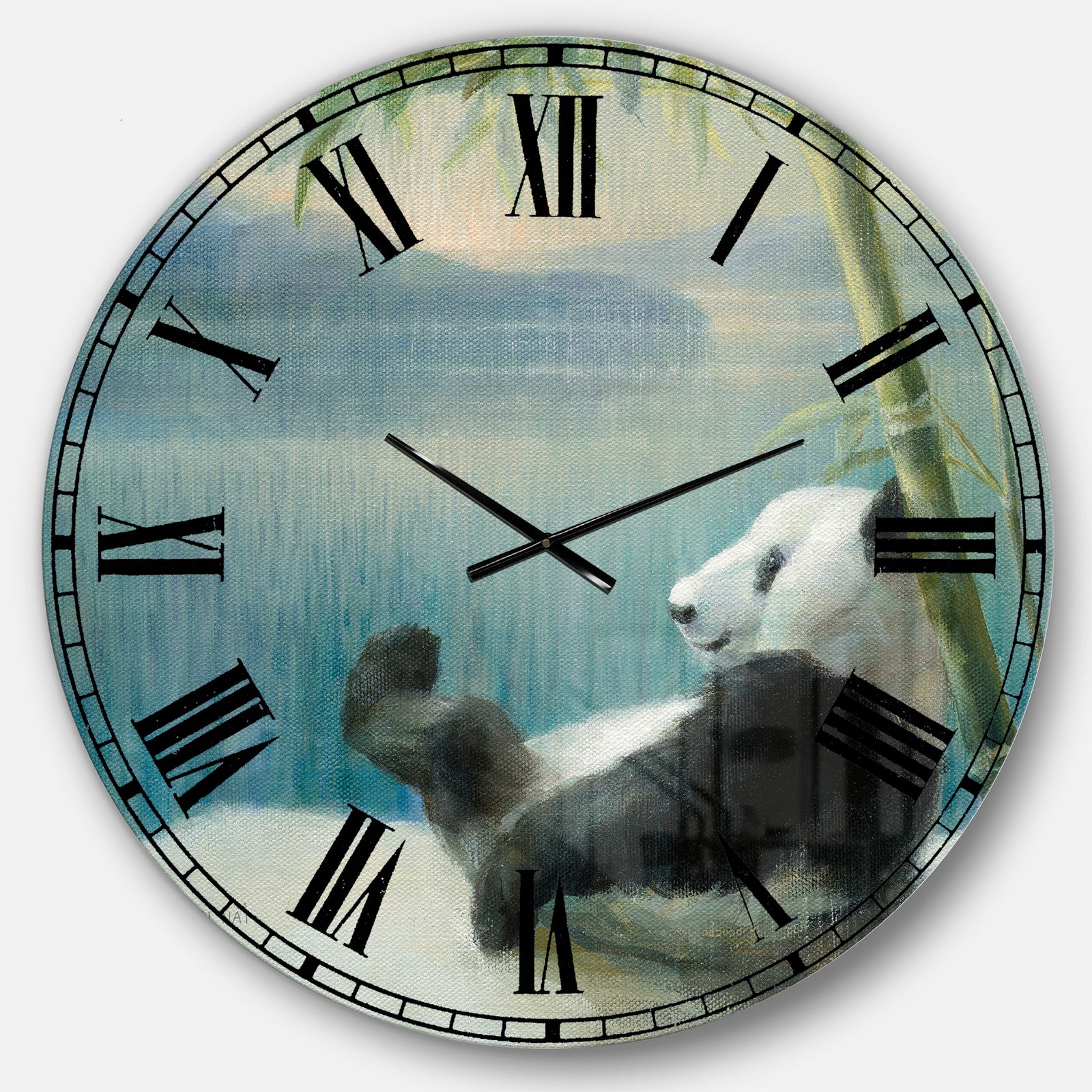 Panda after a long day - Traditional Large Wall CLock