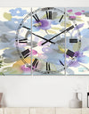 Jewel Garden II - Cottage 3 Panels Large Wall CLock