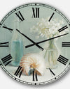 Pastel Bath IV - Farmhouse Large Wall CLock