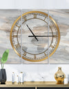 Misty World Map - Glam 3 Panels Oversized Wall CLock