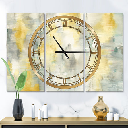 Summer Shower - Glam 3 Panels Oversized Wall CLock