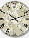 Dogwood in Spring Neutral - Farmhouse Large Wall CLock