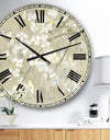 Dogwood in Spring Neutral - Farmhouse Large Wall CLock