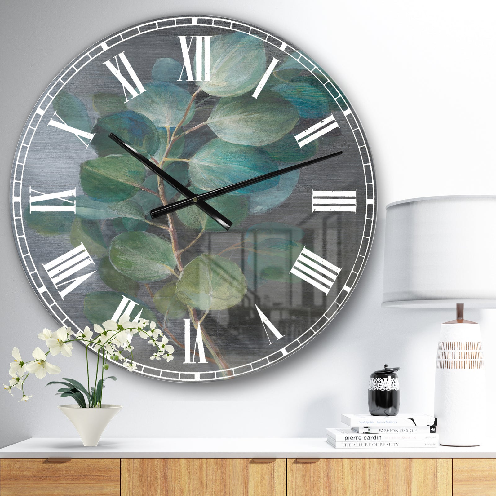 Fresh leaves I - Traditional Large Wall CLock