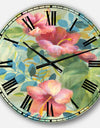 Hibiscus Garden II - Traditional Large Wall CLock