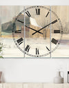 The Gray Barn Jartop 'Winter on the Farmhouse - 3-panel Oversized Metal Clock