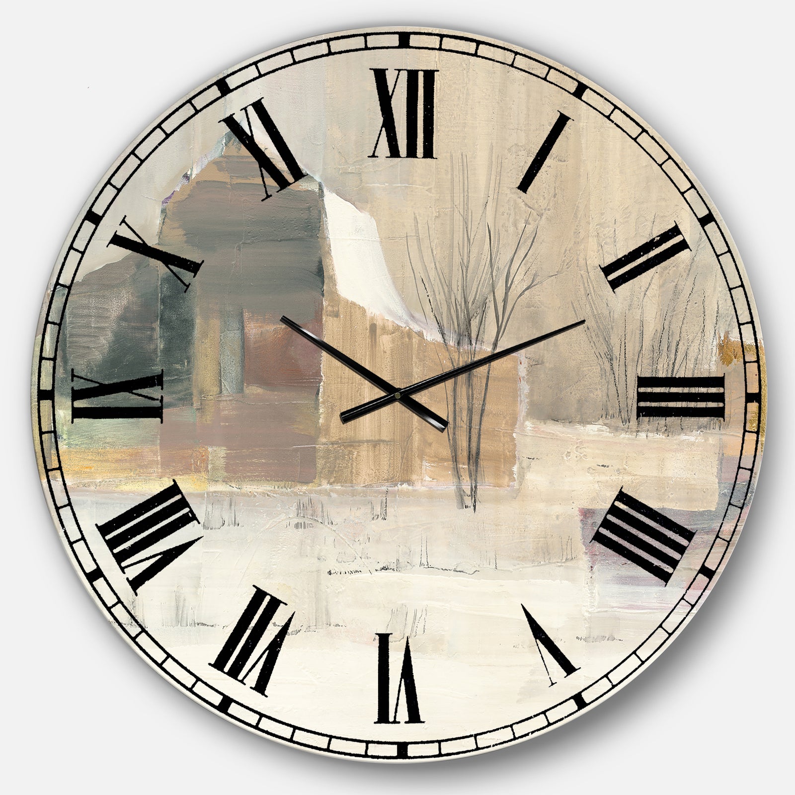 The Gray Barn Jartop 'Winter on the Farmhouse - Oversized Metal Clock