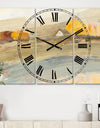 Orange Brown Farm House - Cottage 3 Panels Large Wall CLock