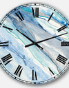 Blue Silver Spring II - Modern Lake House Oversized Wall CLock