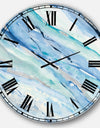 Blue Silver Spring I - Modern Lake House Wall CLock