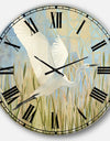 Snowy Egret in Flight vII - Farmhouse Wall CLock