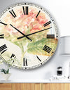 Floursack Florals VIII - Cottage Large Wall CLock