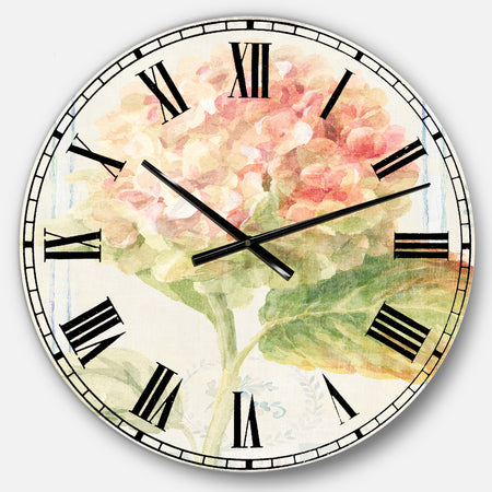 Floursack Florals VIII - Cottage Large Wall CLock