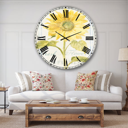 Floursack Florals II - Cottage Wall CLock
