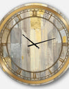 Silver Orchid Borella 'Gold Square Watercolor - Glam Large Wall Clock