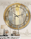 Silver Orchid Borella 'Gold Square Watercolor - Glam Large Wall Clock