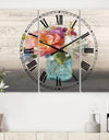 French Cottage Bouquet I Mothers - Cottage 3 Panels Oversized Wall CLock