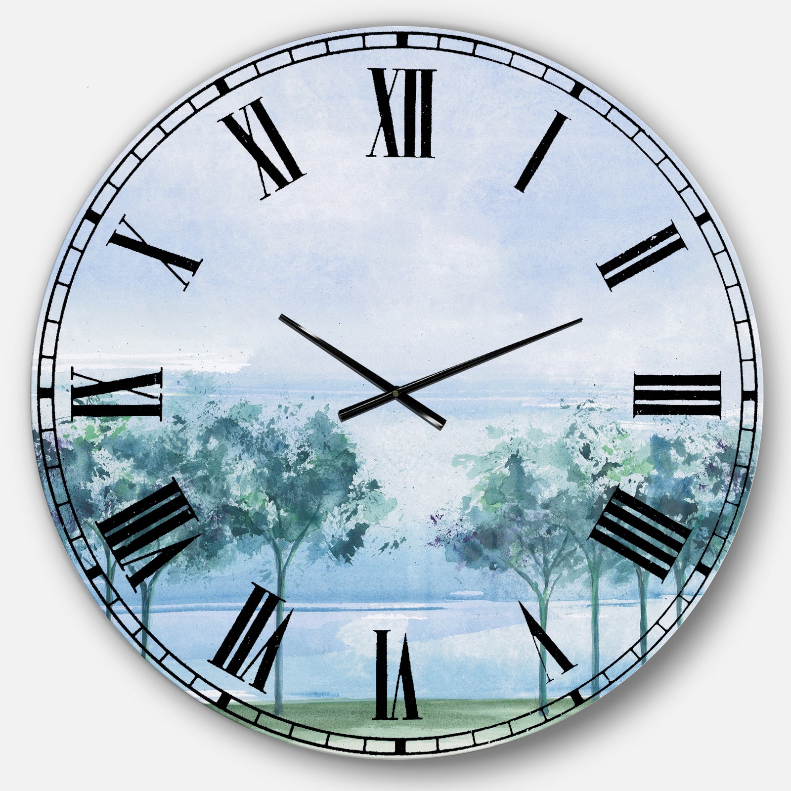 Across the Lake VI - Lake House Large Wall CLock