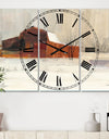 Winter in the Barns - Cottage 3 Panels Oversized Wall CLock