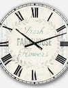 Farmhouse Florals VIII - Farmhouse Oversized Wall CLock