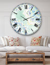 Watercolor mandalas IV - Floral & Botanical Large Wall CLock