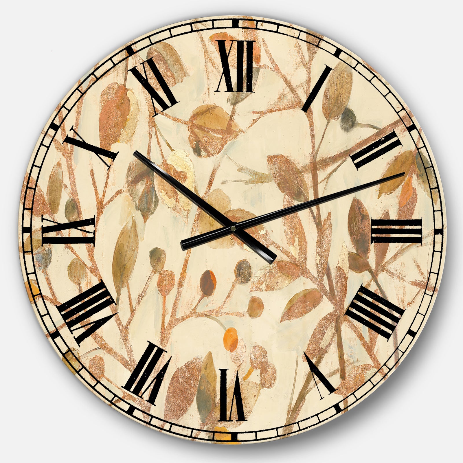 Copper Branches Composition - Lake House Large Wall CLock