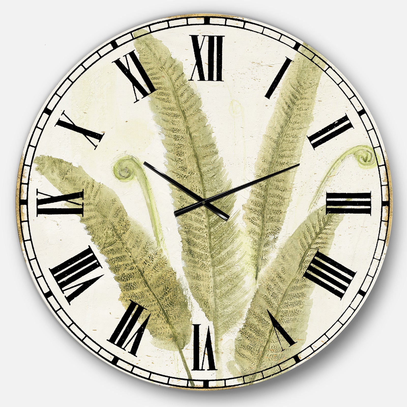 Simple Forest II - Floral & Botanical Wall CLock