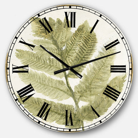 Simple Forest I - Floral & Botanical Large Wall CLock