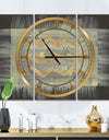 Galm Abstract I - Glam 3 Panels Large Wall CLock