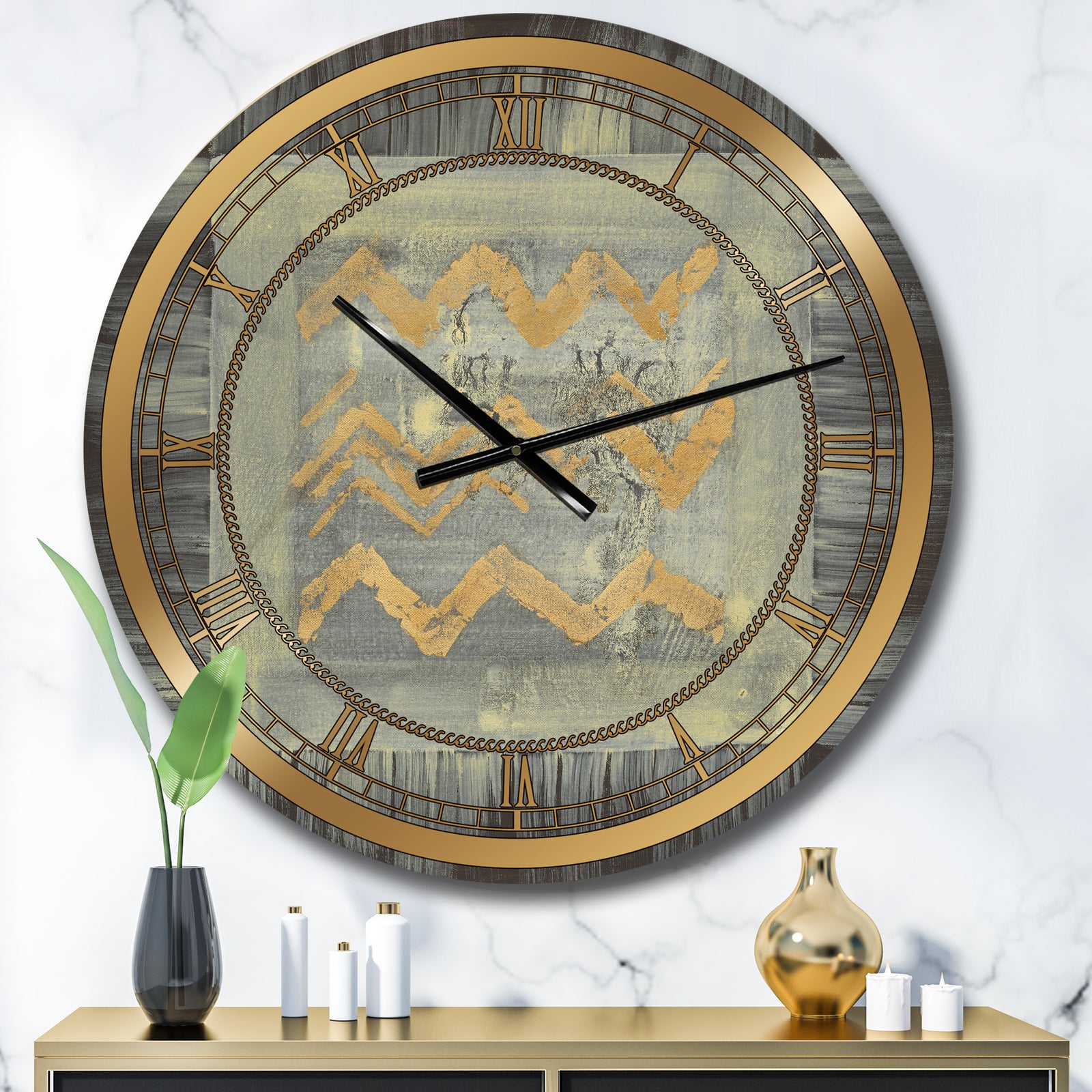 Galm Abstract I - Glam Large Wall CLock