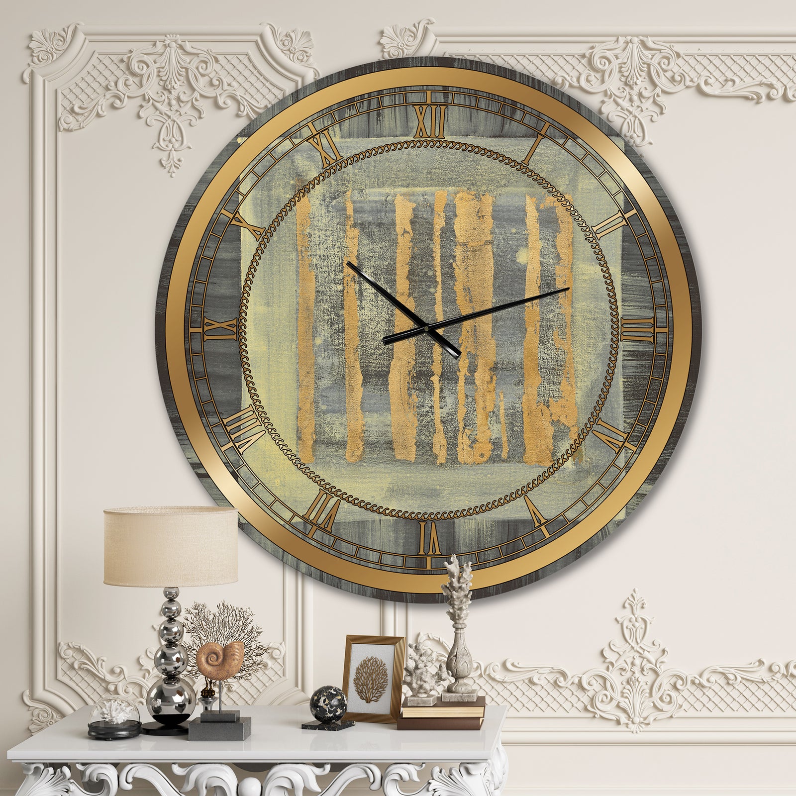Galm Abstract II - Glam Large Wall CLock